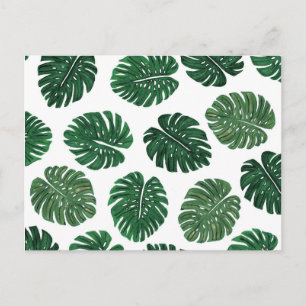 Postal Hojas de planta de queso suizo pintadas a mano tro