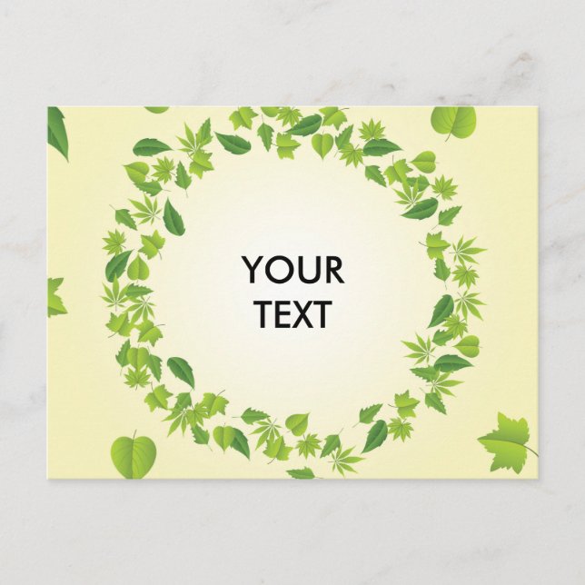Postal Hojas de primavera (Anverso)