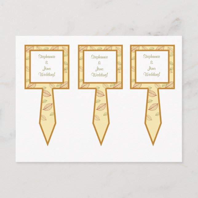 Postal Hojas de torta de la copa 3 (Anverso)