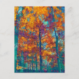 Postal Hojas moradas