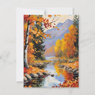 Postal Hojas otoñales