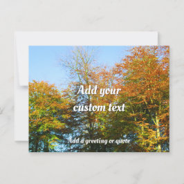 Postal Hojas otoñales y cielos azules - Personalizado