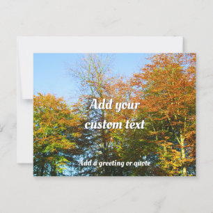 Postal Hojas otoñales y cielos azules - Personalizado