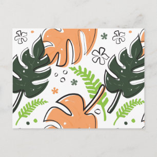 Postal hojas tropicales