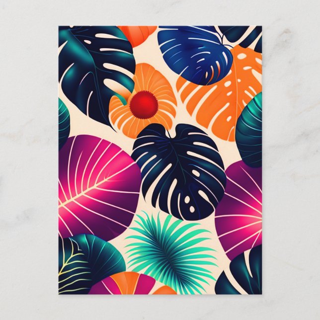 Postal Hojas tropicales (Anverso)