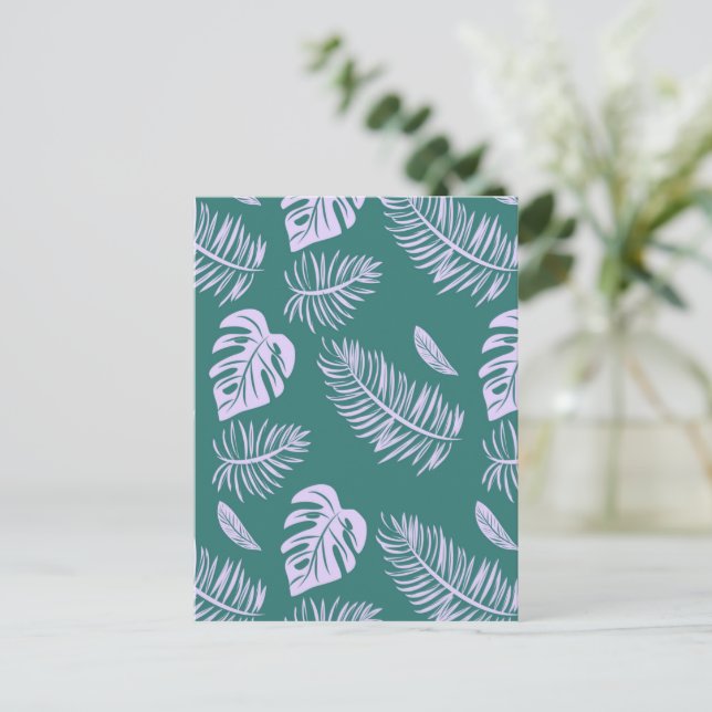 Postal Hojas tropicales 18 (Anverso de pie)
