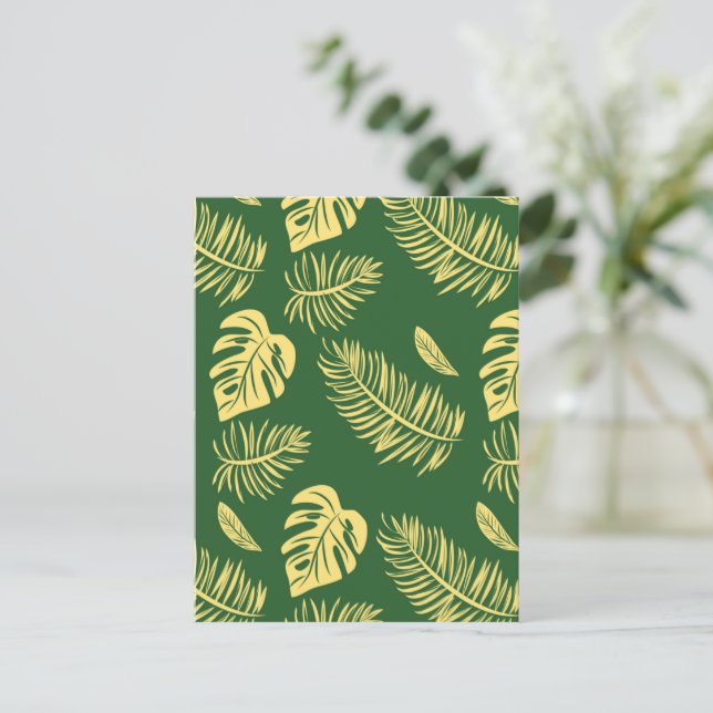 Postal Hojas tropicales 19 (Anverso de pie)