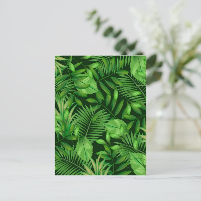 Postal Hojas tropicales 3 (Anverso de pie)