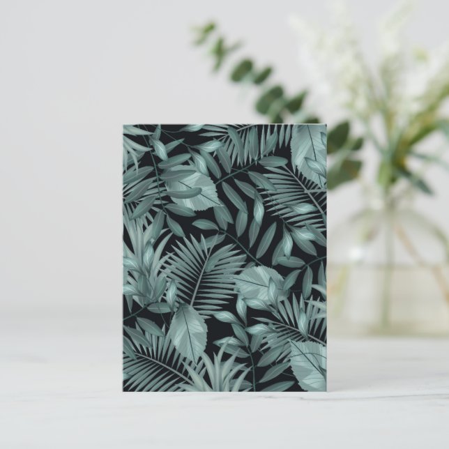 Postal Hojas tropicales 4 (Anverso de pie)