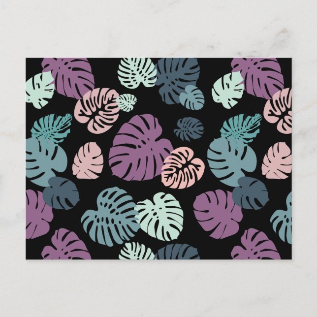 Postal Hojas tropicales multicolores 5 (Anverso)