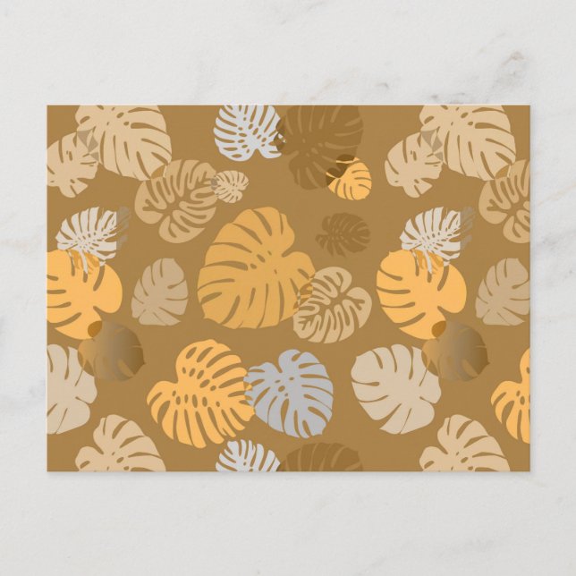 Postal Hojas tropicales multicolores 6 (Anverso)