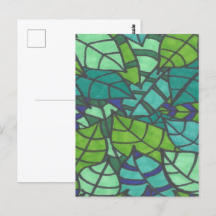 Postal Hojas tropicales verdes