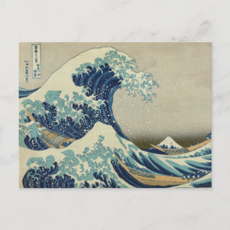Postal Hokusai: Gran Ola frente a Kanagawa