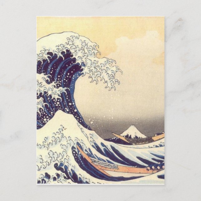 Postal Hokusai 'La gran ola' (Anverso)