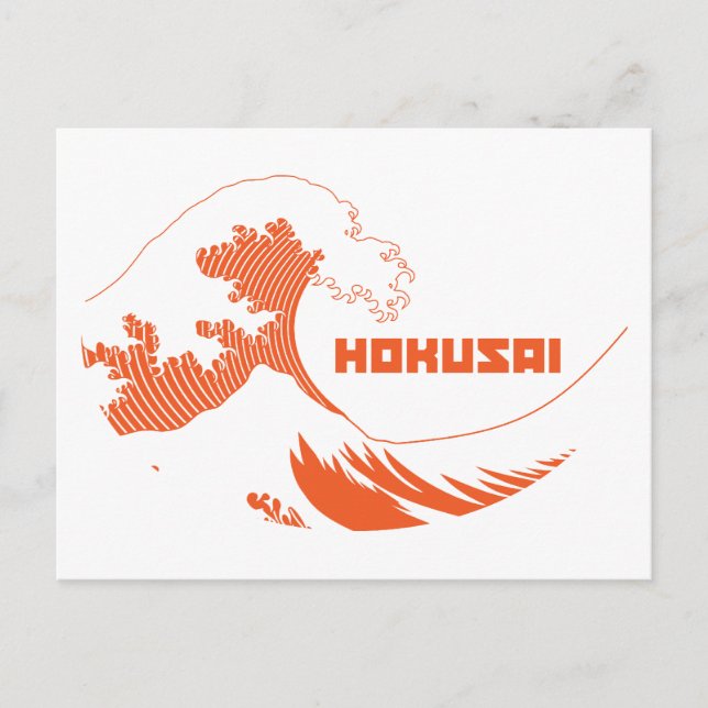 Postal Hokusai - La Gran Ola (Anverso)