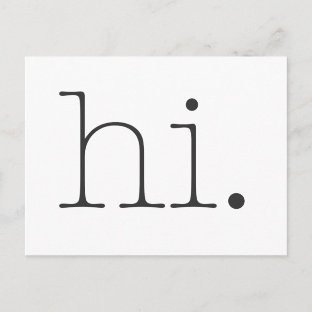 Postal hola. (Anverso)