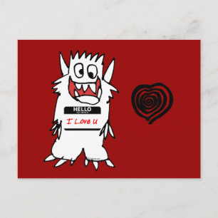 Postal Hola, amo al monstruo de U