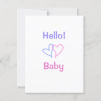 Hola bebé rosa púrpura corazón acuarela boho