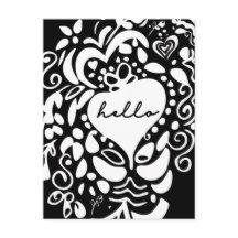 Hola blanca y negra personalizada sólo porque