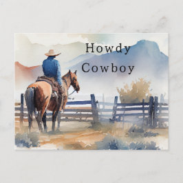 Postal Hola Caballo Vaquero