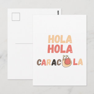 Postal Hola Caracola Chiste en Español
