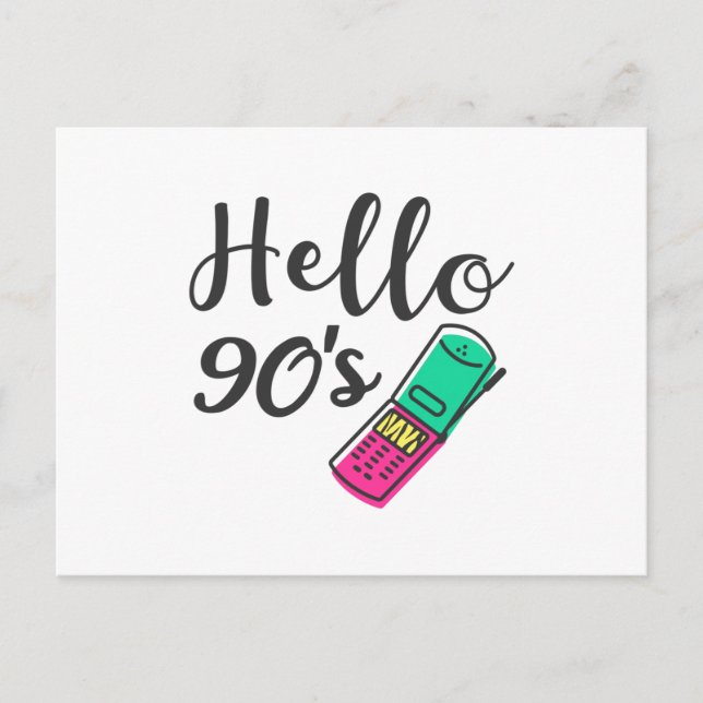 Postal Hola celular de los 90 (Anverso)