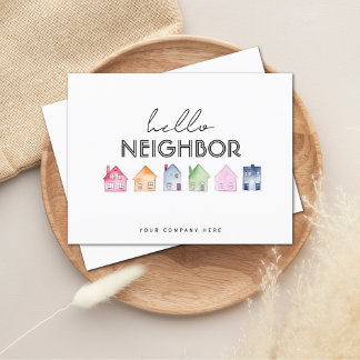 Postal Hola, Coloridas Casas Vecinas, Promo Realty