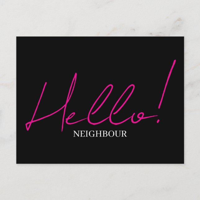Postal Hola, conoce a los vecinos (Anverso)