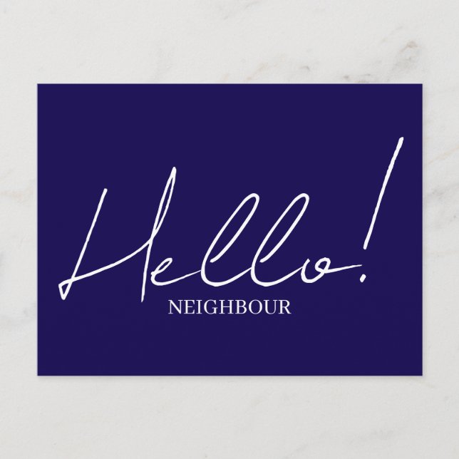 Postal Hola, conoce a los vecinos (Anverso)