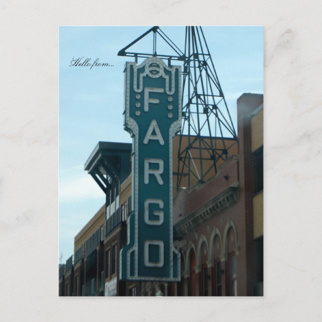 Postal Hola de... Fargo, ND (Anverso)