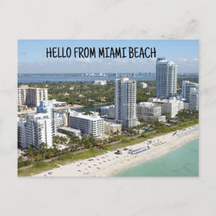 POSTAL HOLA DE MIAMI BEACH FLORIDA POSTCARDS