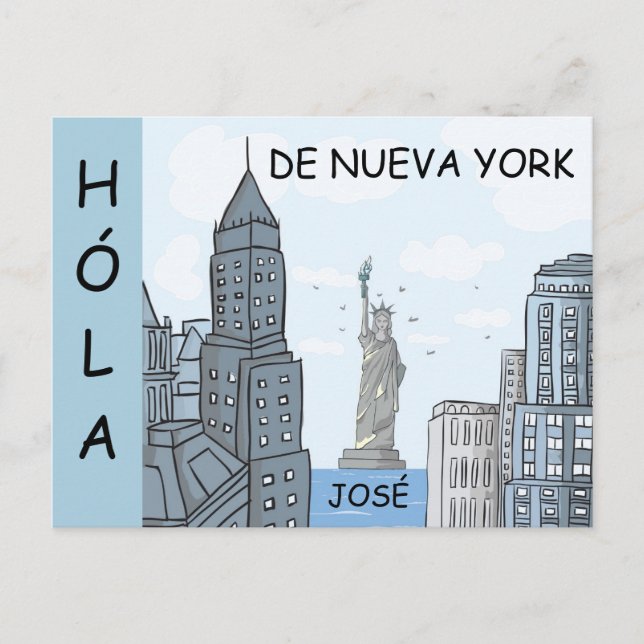 POSTAL HOLA DE NUEVA YORK (Anverso)