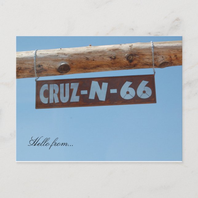 Postal Hola de... Rt. 66 (Anverso)