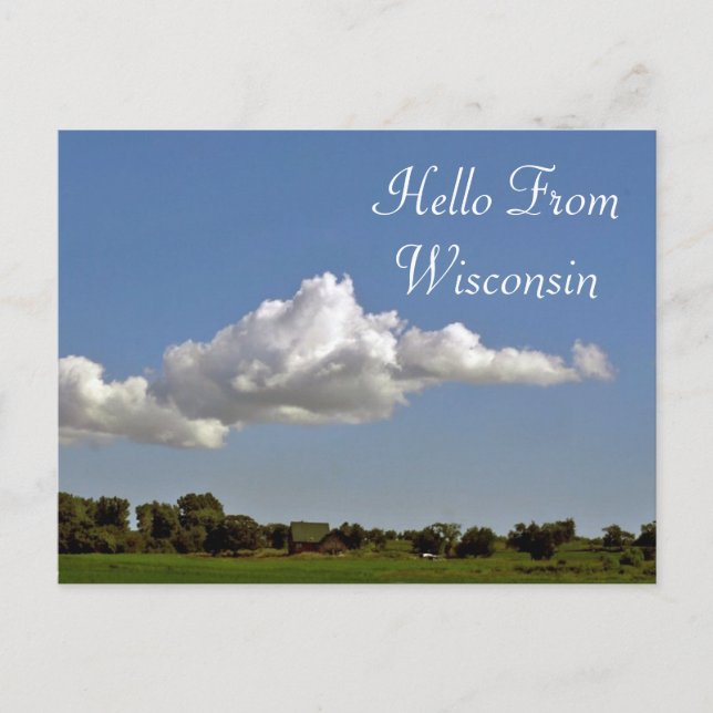 Postal Hola De Wisconsin (Anverso)