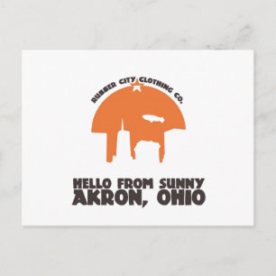 Postal Hola del ` soleado de Akron Ohio