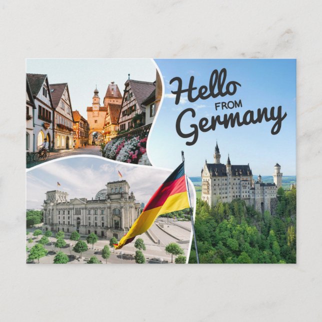 Postal Hola desde Alemania Postcard (Anverso)