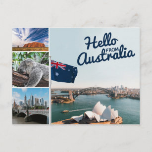 Postal Hola desde Australia Postcard