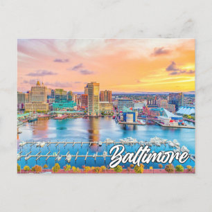 Postal Hola desde Baltimore, Maryland, Estados Unidos