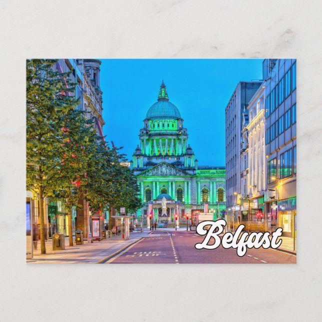 Postal Hola desde Belfast, Irlanda del Norte (Anverso)