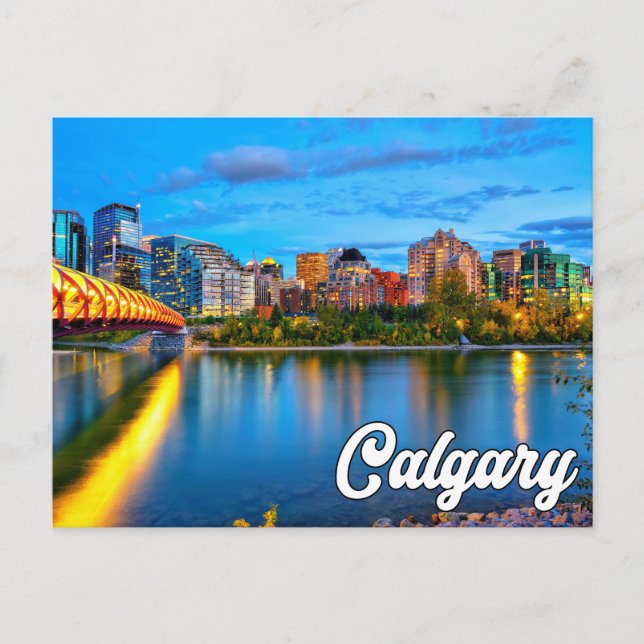 Postal Hola desde Calgary, Alberta, Canadá (Anverso)