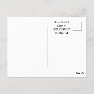 Postal Hola desde Camp Postcard