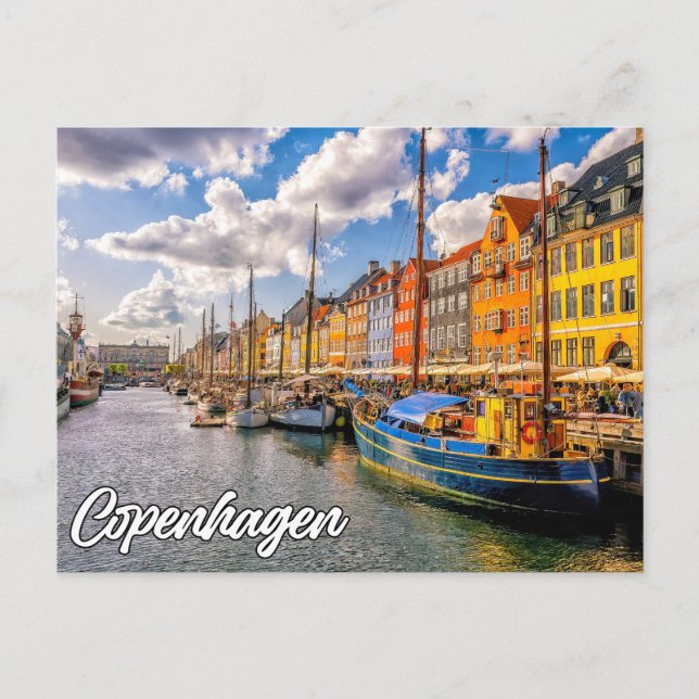 Postal Hola desde Copenhague, Dinamarca (Anverso)