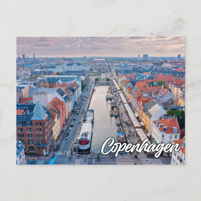 Postal Hola desde Copenhague, Dinamarca (Anverso)