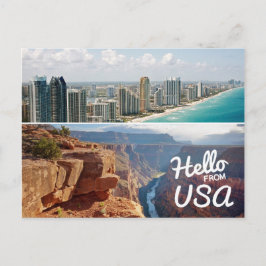 Postal Hola desde Estados Unidos