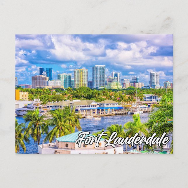 Postal Hola Desde Fort Lauderdale, Florida, Estados Unido (Anverso)