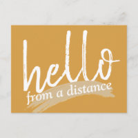 hola desde la distancia en amarillo malva