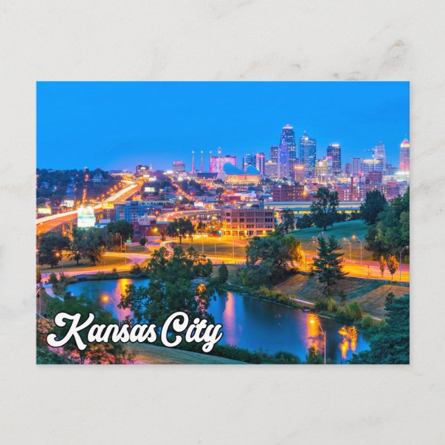 Postal Hola Desde La Hermosa Ciudad De Kansas, Missouri,  (Anverso)