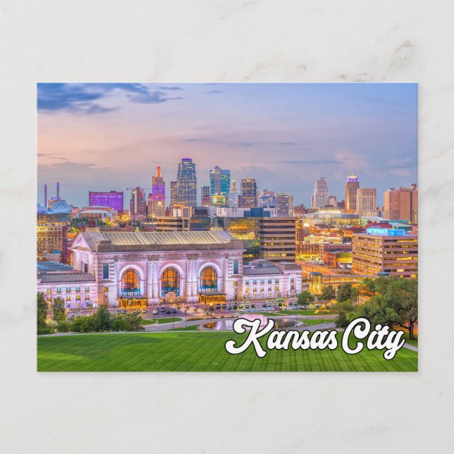 Postal Hola Desde La Hermosa Ciudad De Kansas, Missouri,  (Anverso)