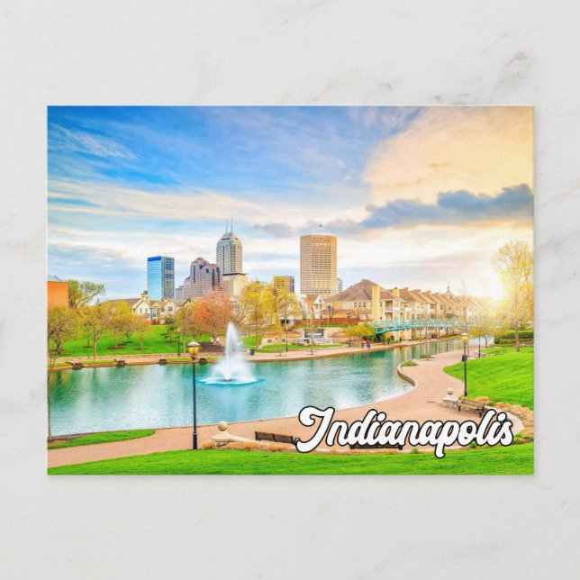 Postal Hola desde la hermosa Indianapolis, Indiana, EE. U (Anverso)