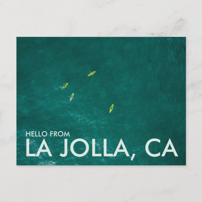 Postal Hola Desde La Jolla, San Diego (Anverso)